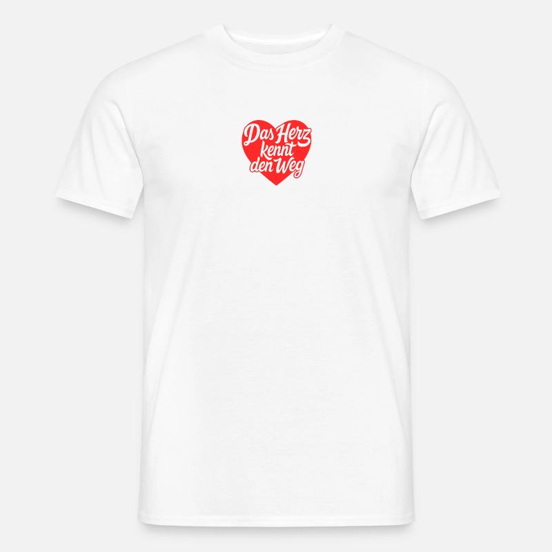 Das Herz kennt den Weg - Männer T-Shirt - Weiß