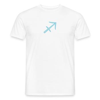 Schütze Tierkreiszeichen Pastel Blau - Männer T-Shirt - Weiß - Vorne - AI Model Male 178 dark (178cm)