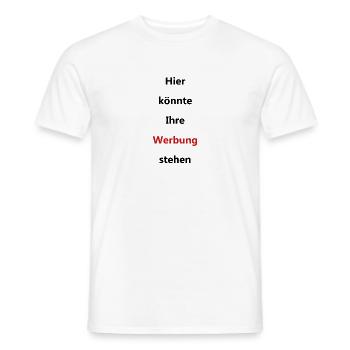 Werbung - Männer T-Shirt - Weiß - Vorne - AI Model Male 178 dark (178cm)