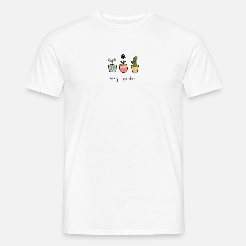 Tiny Garden Blumentöpfe - Männer T-Shirt - Weiß