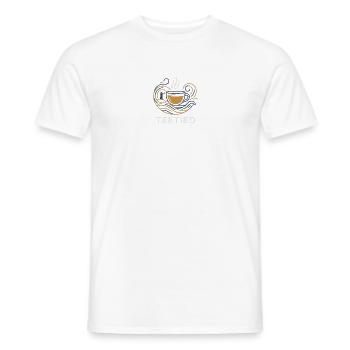 Nordsee Teetied & Sturm – Minimalistisches Küsten- - Männer T-Shirt - Weiß - Vorne - AI Model Male 178 dark (178cm)
