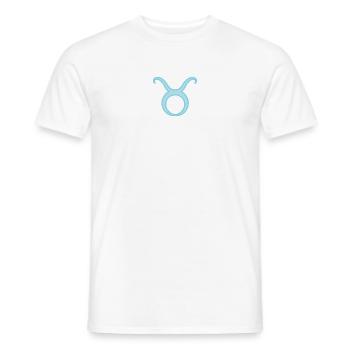 Tierkreiszeichen Stier Pastel Blau - Männer T-Shirt - Weiß - Vorne - AI Model Male 178 dark (178cm)