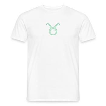 Tierkreiszeichen Stier Pastel Grün - Männer T-Shirt - Weiß - Vorne - AI Model Male 178 dark (178cm)
