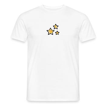 Gelbe Skizzen auf Schwarz - Männer T-Shirt - Weiß - Vorne - AI Model Male 178 dark (178cm)