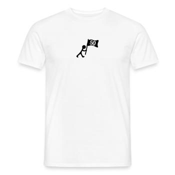 Birthday 50 years - Men's T-Shirt - white - Front - AI Model Male 178 dark (178cm)