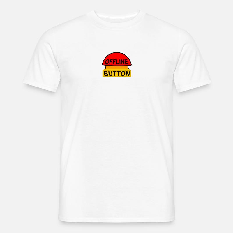 Offline-Button – Sparen Sie sich - Männer T-Shirt - Weiß