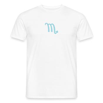 Skorpion-Sternzeichen Pastellblau - Männer T-Shirt - Weiß - Vorne - AI Model Male 178 dark (178cm)