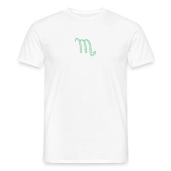 Skorpion-Tierkreiszeichen Pastelgrün - Männer T-Shirt - Weiß - Vorne - AI Model Male 178 dark (178cm)