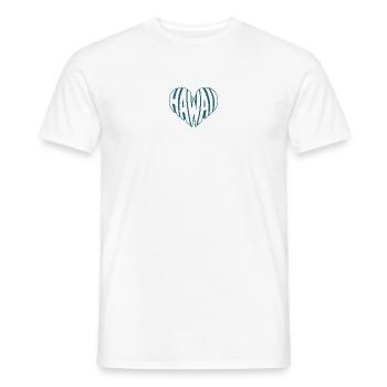 Hawaii, Hawai kantiges HerzTypo-Design - Männer T-Shirt - Weiß - Vorne - AI Model Male 178 dark (178cm)