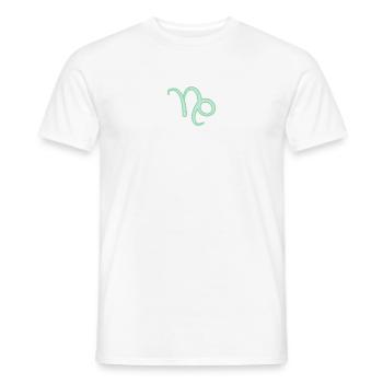 Steinbock-Tierkreiszeichen Pastellgrün - Männer T-Shirt - Weiß - Vorne - AI Model Male 178 dark (178cm)