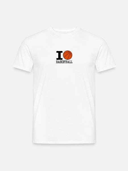 ich liebe Basketball / I Basketball lieben - Männer T-Shirt - Weiß