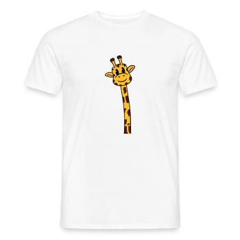 Funny Long Neck Giraffe Cool Cute Animals - Men's T-Shirt - white - Front - AI Model Male 178 dark (178cm)