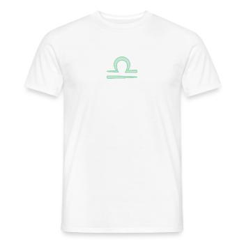 Waagezeichensymbol Pastellgrün - Männer T-Shirt - Weiß - Vorne - AI Model Male 178 dark (178cm)