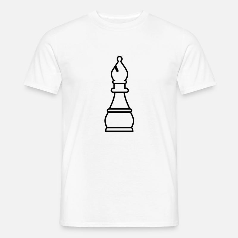 Schach Läufer - Männer T-Shirt - Weiß