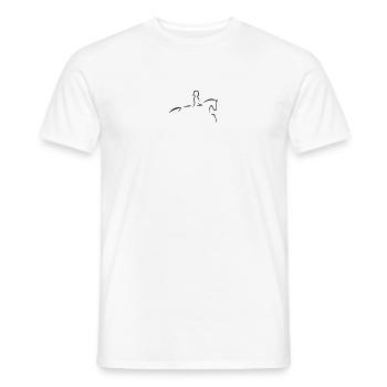Dressurpferd - Männer T-Shirt - Weiß - Vorne - AI Model Male 178 dark (178cm)