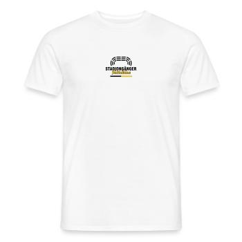 Südtribüne Dortmund Stadiongänger – Fußall Fan - Männer T-Shirt - Weiß - Vorne - AI Model Male 178 dark (178cm)