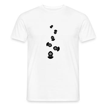 Diver Helmet - Men's T-Shirt - white - Front - AI Model Male 178 dark (178cm)