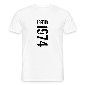 Legend 1974 black - Männer T-Shirt - Weiß - Vorne - AI Model Male 178 dark (178cm)