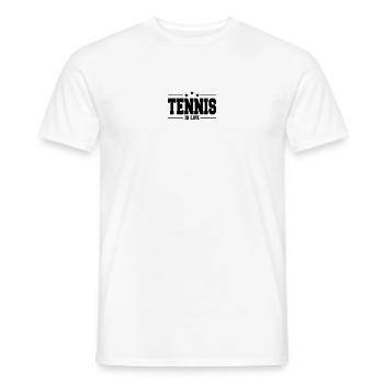 Tennis ist Leben 1 - Männer T-Shirt - Weiß - Vorne - AI Model Male 178 dark (178cm)