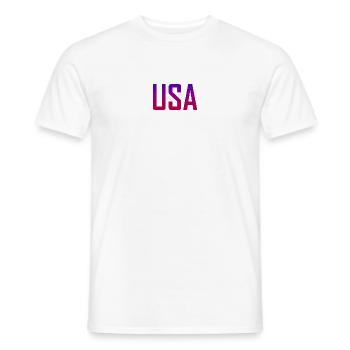 États-Unis - T-shirt homme - blanc - Devant - AI Model Male 178 dark (178cm)