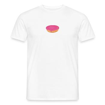 Snack-Attacke: der rosa Kuchen aus der Kantine! - Männer T-Shirt - Weiß - Vorne - AI Model Male 178 dark (178cm)