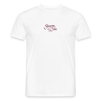 Sturm Der Liebe Logo-Schriftzug - Männer T-Shirt - Weiß - Vorne - AI Model Male 178 dark (178cm)