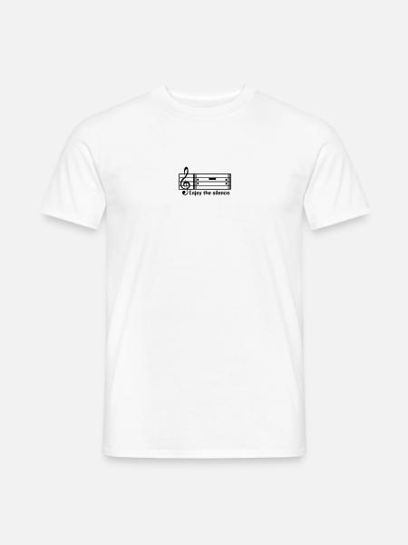 Enjoy the silence - Männer T-Shirt - Weiß
