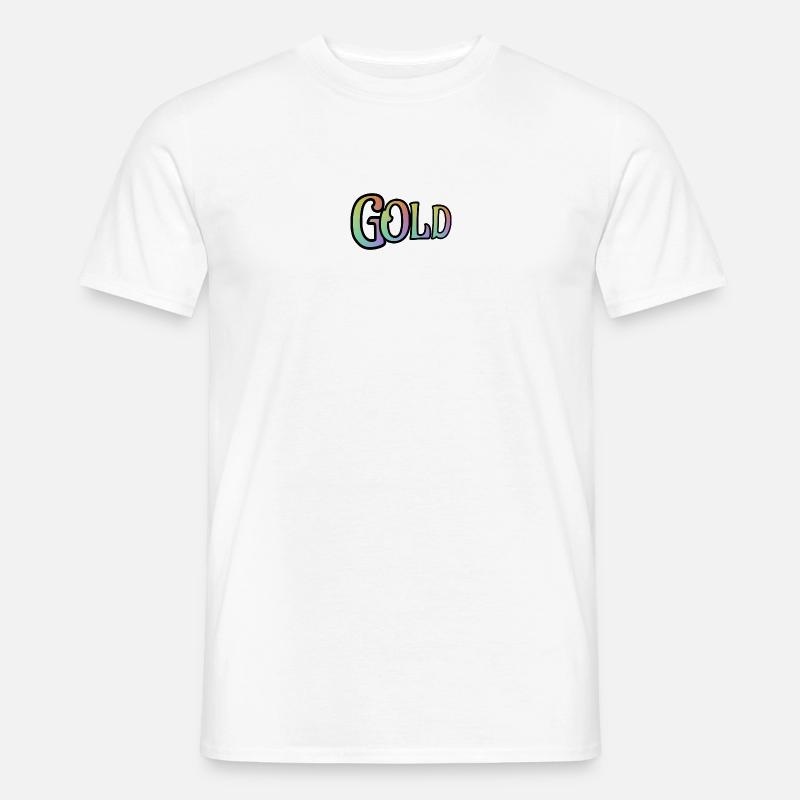 OR - avec les couleurs de l’arc-en-ciel - T-shirt homme - blanc