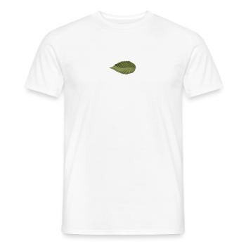 Leaf Structure Olive Green Pattern - Men's T-Shirt - white - Front - AI Model Male 178 dark (178cm)