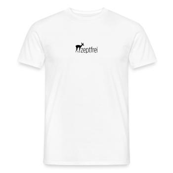 REHzeptfrei Rezeptfrei - Männer T-Shirt - Weiß - Vorne - AI Model Male 178 dark (178cm)