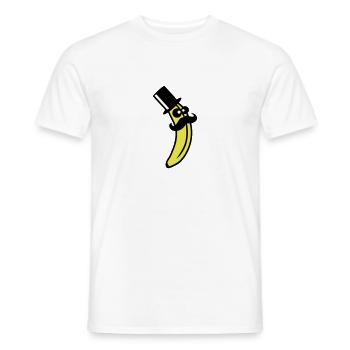 Sir Mustache Banana - Männer T-Shirt - Weiß - Vorne - AI Model Male 178 dark (178cm)