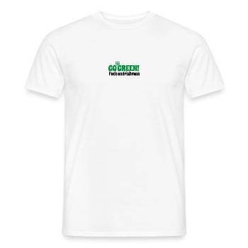 Funny St Patrick's Day Go green fuck an Irishman - Men's T-Shirt - white - Front - AI Model Male 178 dark (178cm)