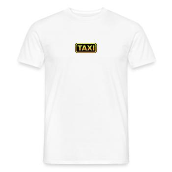Taxi Schild - Männer T-Shirt - Weiß - Vorne - AI Model Male 178 dark (178cm)
