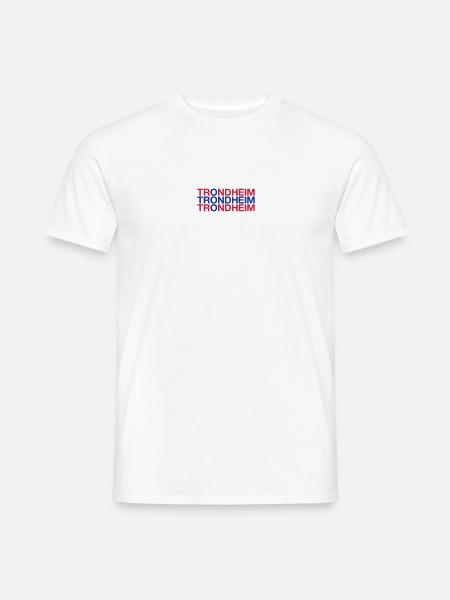 TRONDHEIM Norway Norwegen Norge Norwegische Flagge - Männer T-Shirt - Weiß