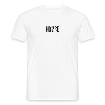 house - Men's T-Shirt - white - Front - AI Model Male 178 dark (178cm)