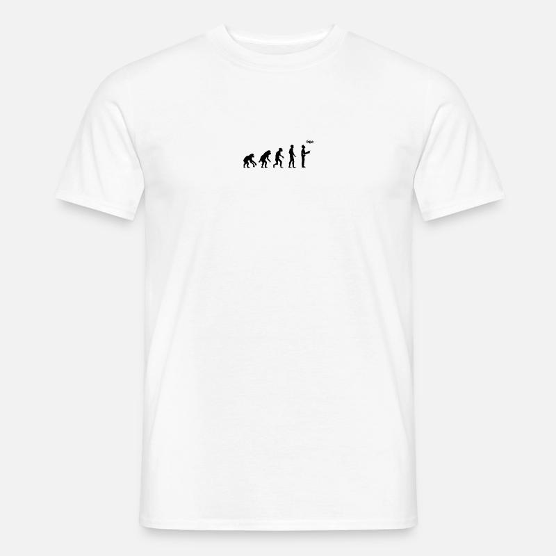Drohnen Pilot Evolution Entwicklung lustig Design - Männer T-Shirt - Weiß