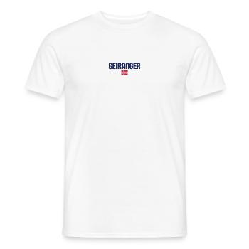GEIRANGER, Norvège - T-shirt homme - blanc - Devant - AI Model Male 178 dark (178cm)
