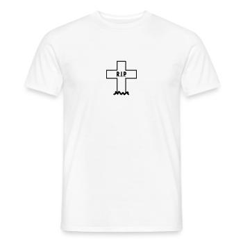 RIP Cross - Männer T-Shirt - Weiß - Vorne - AI Model Male 178 dark (178cm)