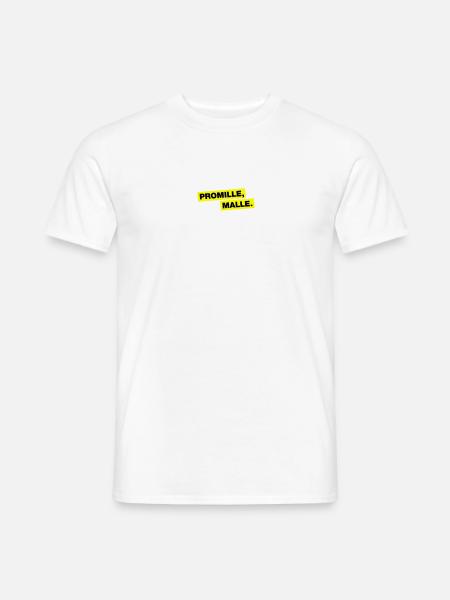 Promille, Malle - Männer T-Shirt - Weiß