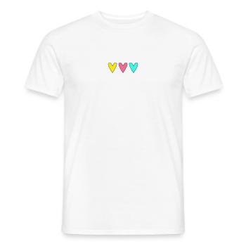 HERZ. VIELEN DANK. GELIEBTE. MEISTER. DANKE HERRIN. - Männer T-Shirt - Weiß - Vorne - AI Model Male 178 dark (178cm)