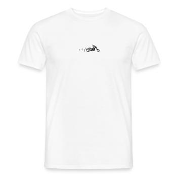 Moto à battement de cœur - T-shirt homme - blanc - Devant - AI Model Male 178 dark (178cm)