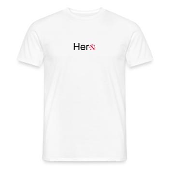 Hero fumeurs héros non-fumeurs Cadeau de sort - T-shirt homme - blanc - Devant - AI Model Male 178 dark (178cm)