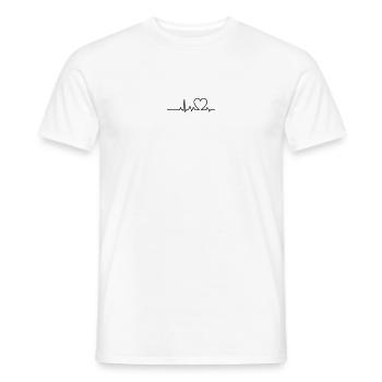 Ligne de vie cardiaque - T-shirt homme - blanc - Devant - AI Model Male 178 dark (178cm)