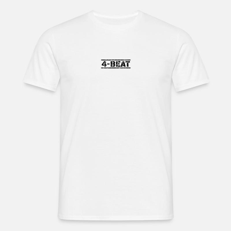 4 Beat - Männer T-Shirt - Weiß