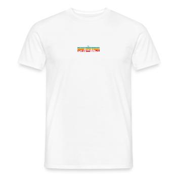 Vibrant Skyline Stripes - Men's T-Shirt - white - Front - AI Model Male 178 dark (178cm)