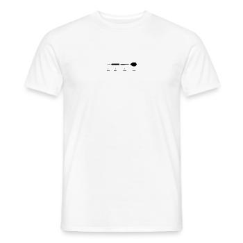 Explication de la fléchette Anatomie Conception de la fléchette - T-shirt homme - blanc - Devant - AI Model Male 178 dark (178cm)