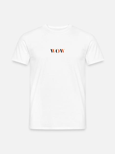 WOW tri-colour - Men's T-Shirt - white