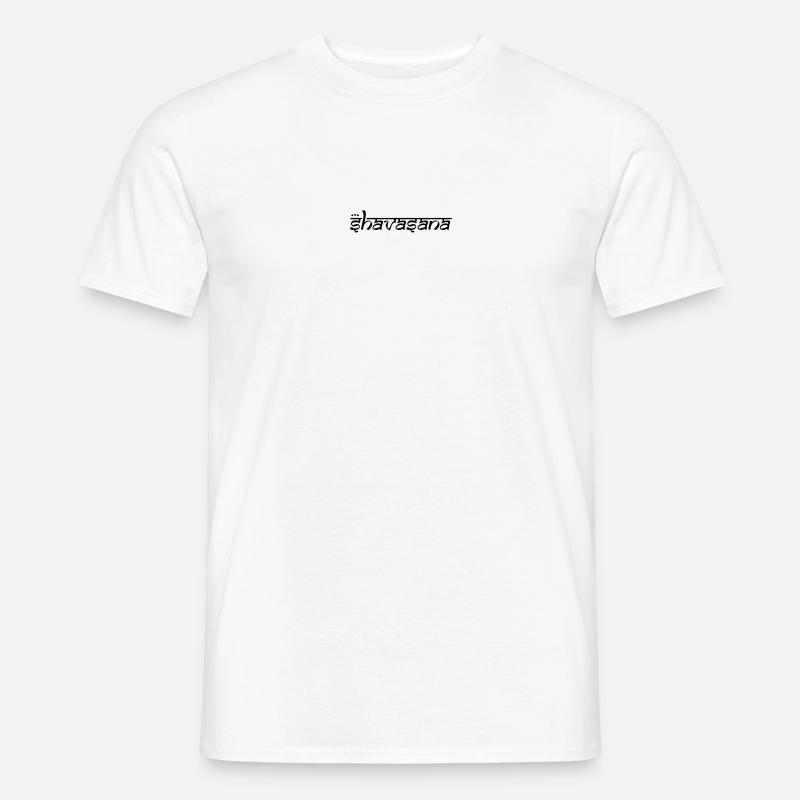 OM SHAVASANA - Männer T-Shirt - Weiß