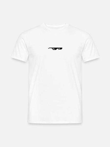 Deal with it Sonnenbrille Pixelbrille - Männer T-Shirt - Weiß