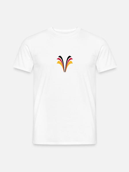 Strip lines flag of Germany - Men's T-Shirt - white